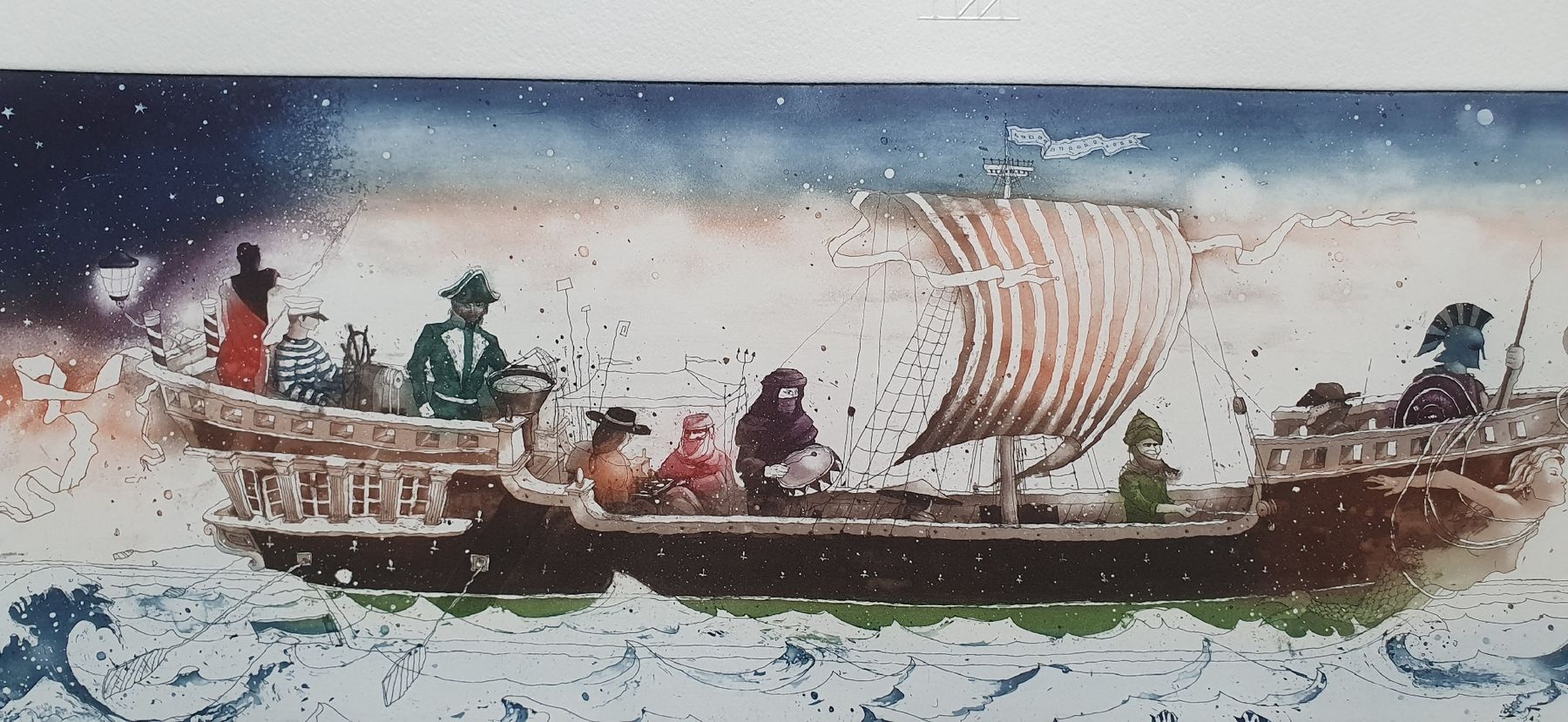 Dipinti: Bild - Thomas Möser "Ozeanwanderer" Farbradierung, 33/95 – Usato da Kreuzlingen venduto da Rschweiz1 6