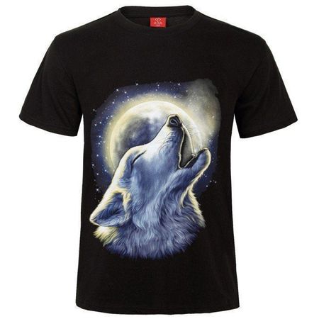 T-Shirt wolf mit Mond- NEU
