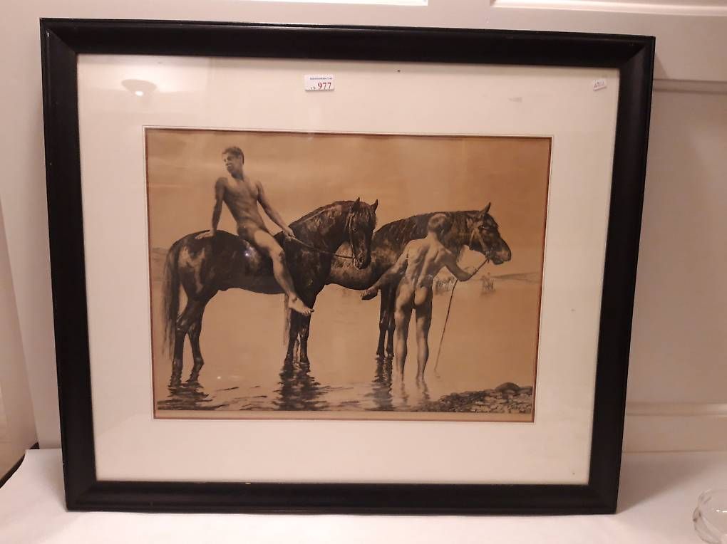 Foto & Immagini: Pferdeschwemme, Georg Jahn – Usato da Scuol venduto da medusaia