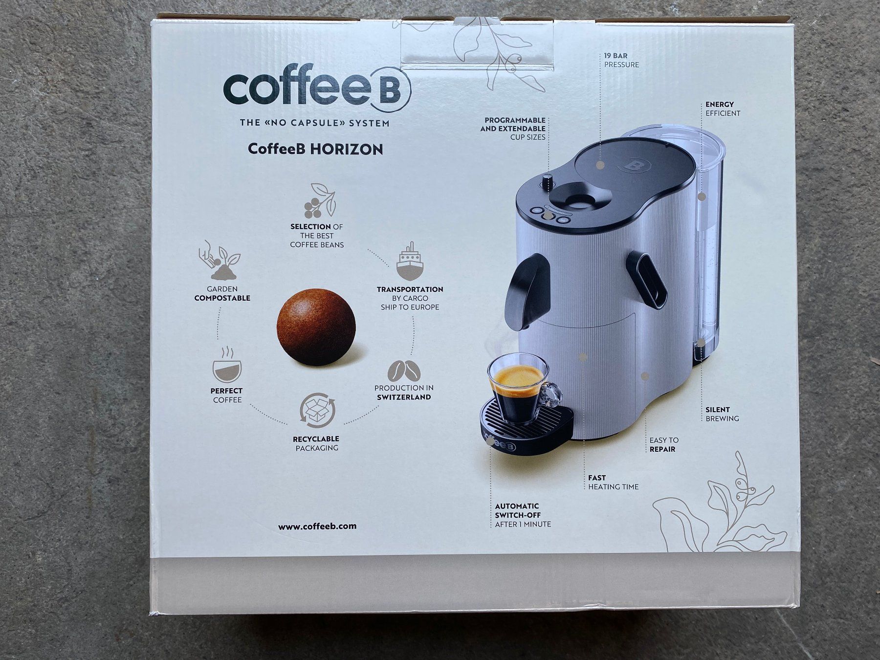 Coffee B Macchine per caffè & Macchine per espresso: 🔴  CoffeeB Horizon Grau /436B – Nuovo e nell'imballaggio originale da Zürich venduto da LUIS-B 2
