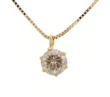 Goldkette mit Diamantanhänger Gelbgold 18ct 