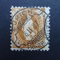 1906 Nr. 92A mit Vollstempel von ZÜRICH