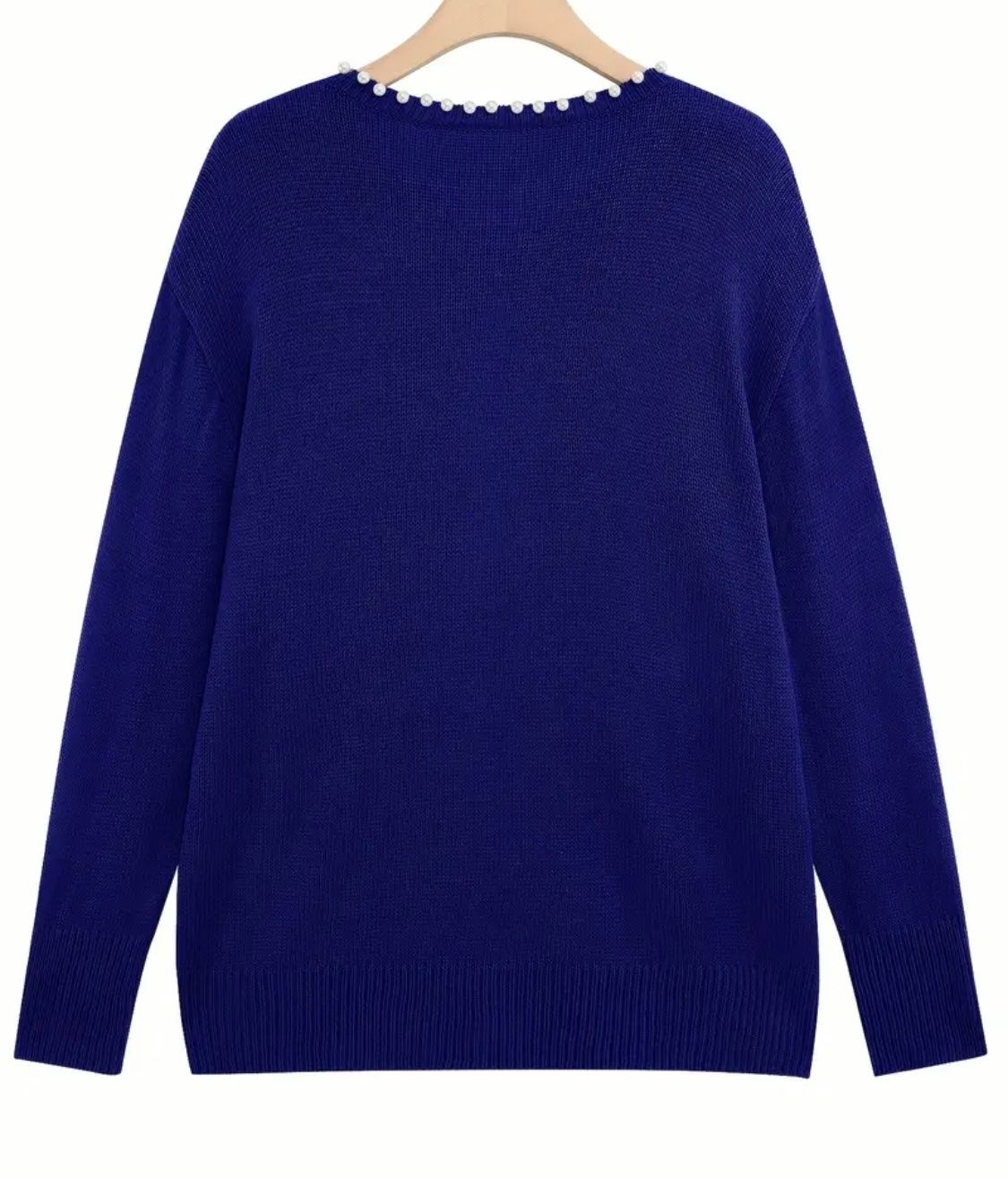 Jacken: stilvolle und edle Strickjacke mit Perlen, blau, L – Neu und originalverpackt aus Winkel von ferrari2022 2