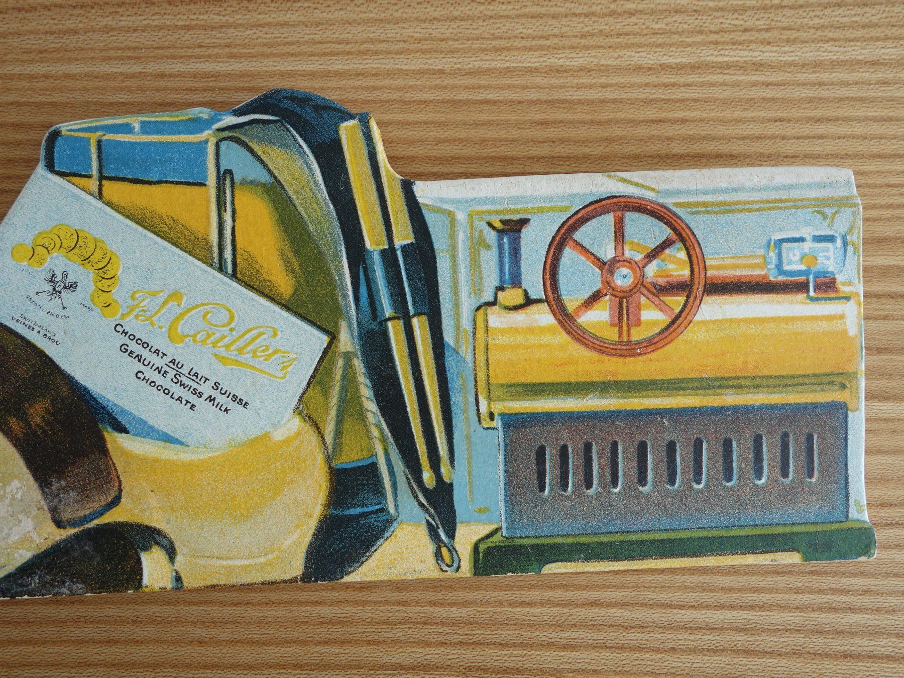 Cailler Schilder: CAILLER - SCHOKOLADE - KARTONWERBUNG ANTIK - LITHOGRAPHIE – Gebraucht aus Ibach von Ibanto 2