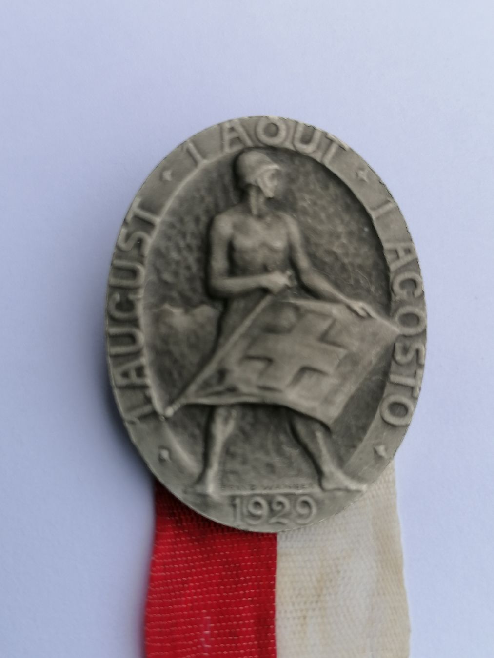 Plaketten & Abzeichen: Abzeichen 1.August 1929 – Gebraucht aus Werthenstein von Marsche1 2