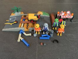 Playmobil Bauarbeiter Set mit Strassenszene