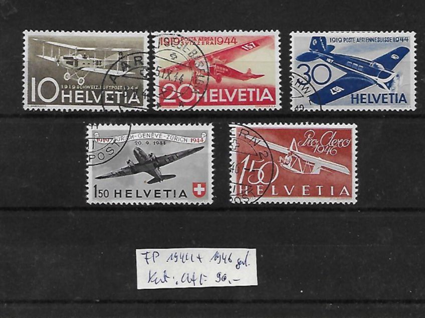Alle Briefmarken: FP 1944 + 1946 gest. Kat: CHF 90.- – Gebraucht aus Basel von Ilp