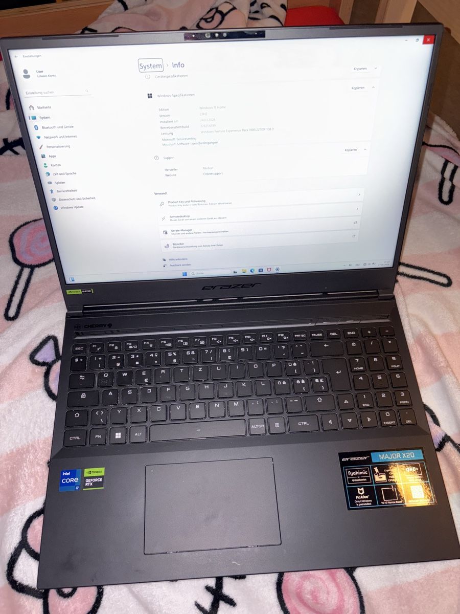 Medion Notebook: ERAZER Major X20,Gaming Notebook – Usato da Adliswil venduto da dia_htj5 3