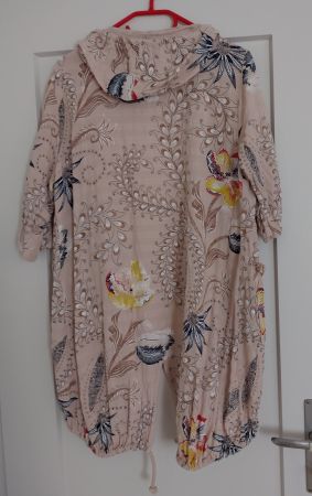 SOMMER TUNIKA JACKE FÜR ÜBERGANG BLUMENMUSTER IN ROSA
