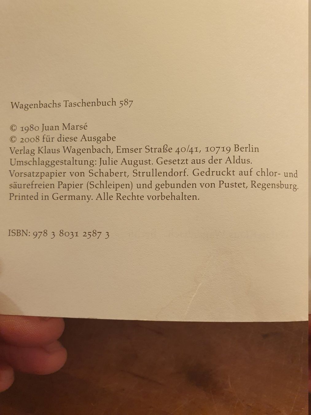 Bücher: Letze Tage mit Teresa - Juan Marse – Gebraucht aus Zürich von loosebone 2