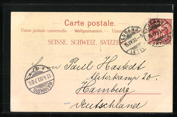 Cartes postales: Litho Lugano, Uferpartie mit Booten – D'occasion à Berlin par bartko-reher 1
