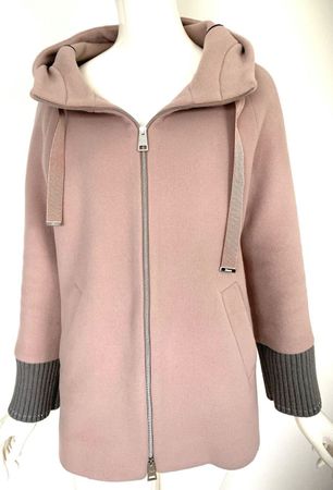 HERNO Mantel Jacke mit Kapuze Puder - EU 38
