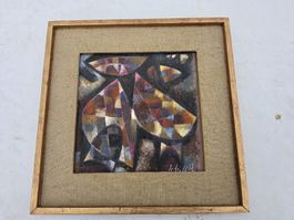 Oelbild Tanz in Brokade, de Lucca, 1964, 35x35cm