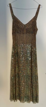 Sommerträgerkleid Grösse 36 mit Pailletten