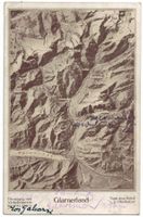 Vogelschau-AK Glarnerland, gelaufen 1927