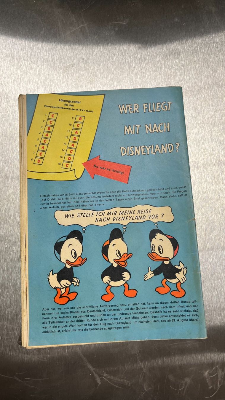 Fumetti: Walt Disneys Micky Maus Nr. 17, 2. August 1956 – Usato da Bern venduto da daskannweg 1