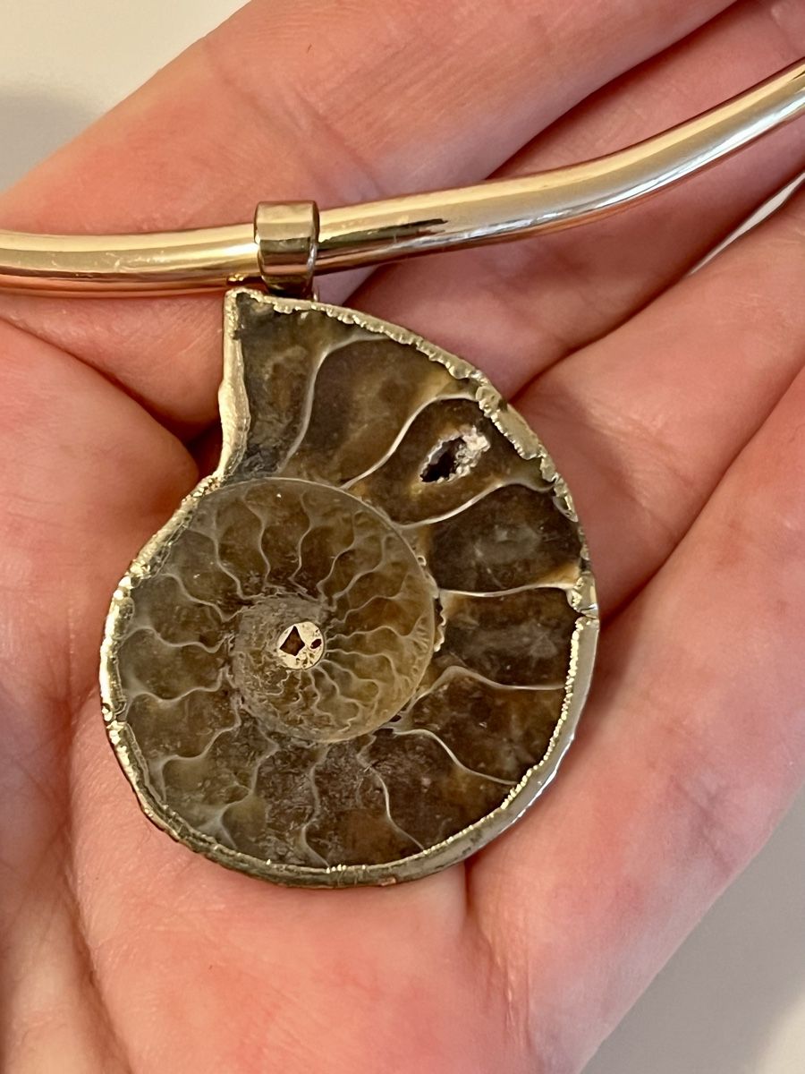 Catenine: Ammonite Fossil Pendant Necklace – Nuovo e nell'imballaggio originale da Rüschlikon venduto da ThereseJewelryDesign 3