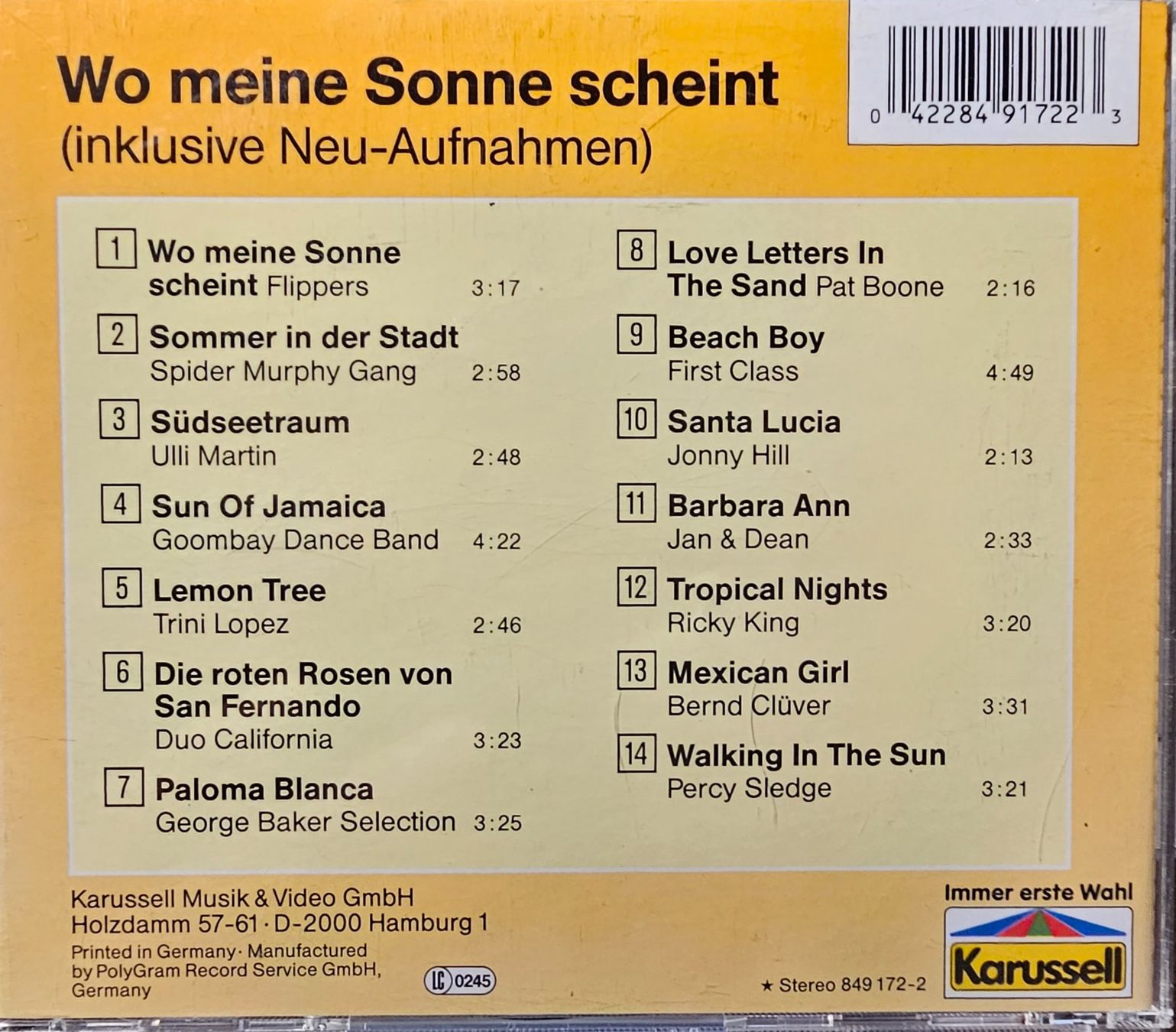 CD: Various - Wo meine Sonne scheint – Usato da Wahlen b. Laufen venduto da Cg10 1