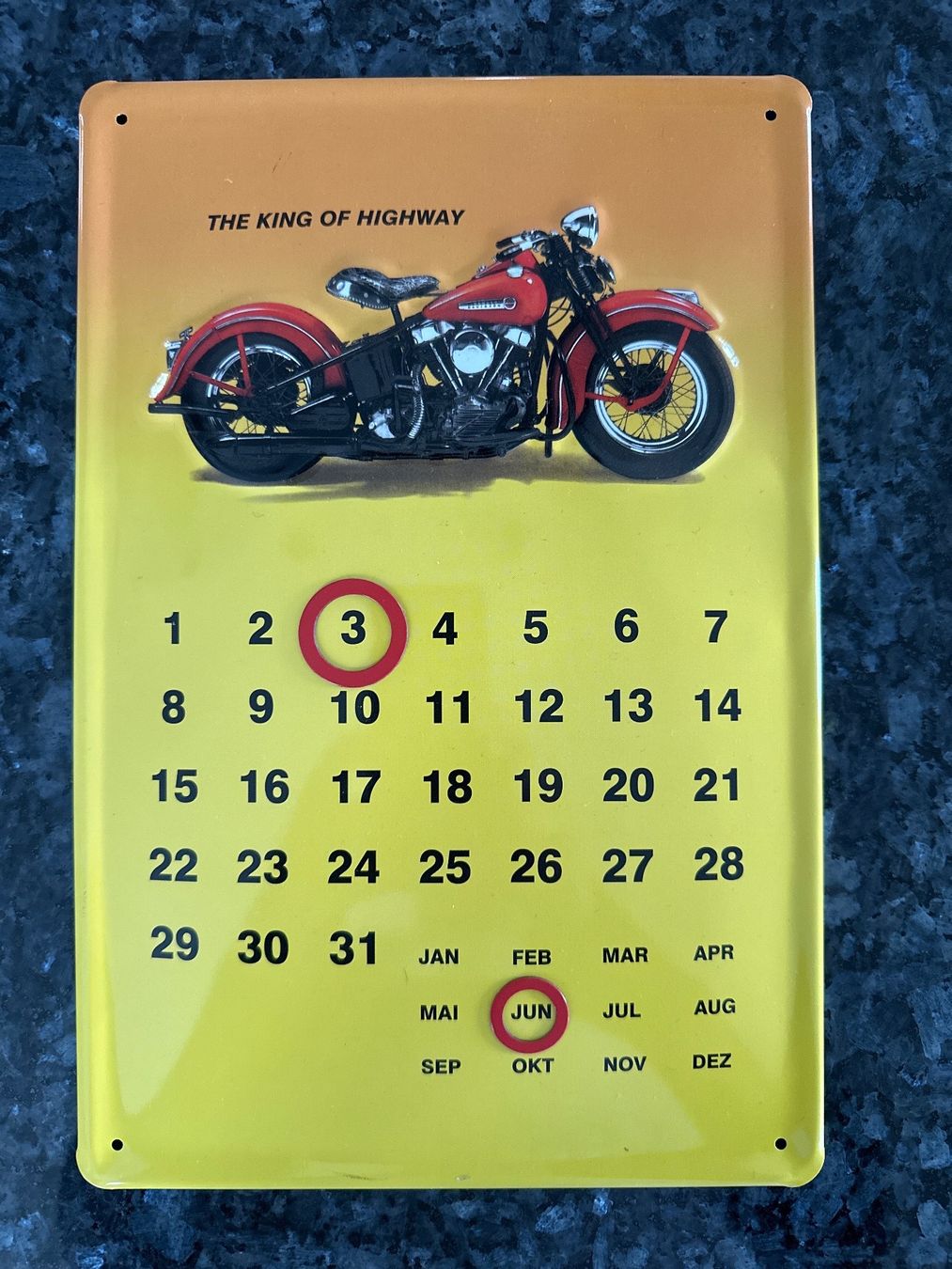 Calendari: Blechschild (Jahreskalender) – Usato da Niedergösgen venduto da 7591