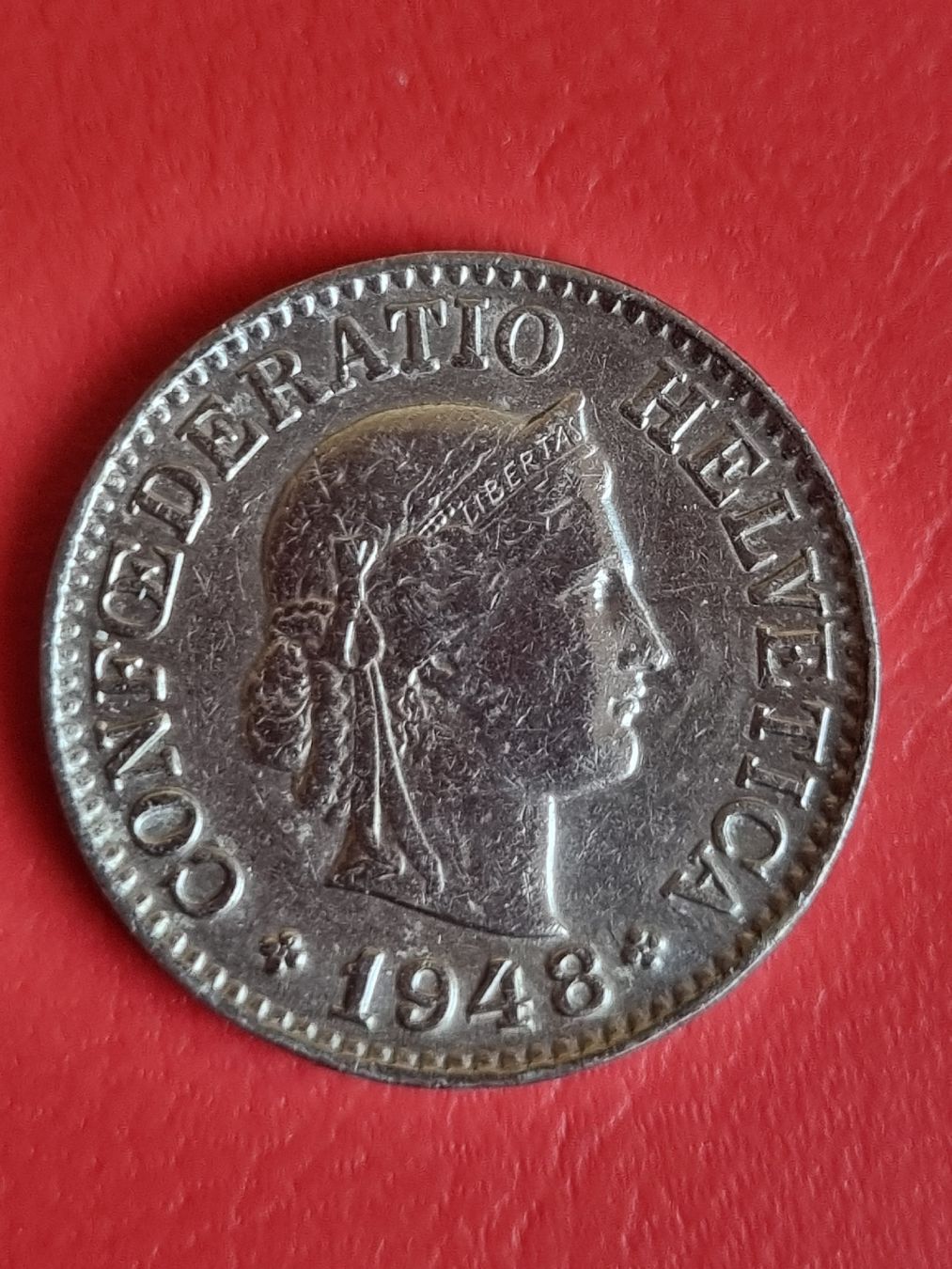 Alle Münzen: 10 RAPPEN SCHWEIZ - 1948 - EHER SELTEN - VORZ.  – Gebraucht aus Heimenschwand von rog_p7h9