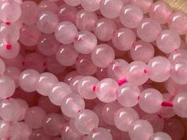 Strang echte Rosenquarz beads 4 mm