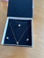Parure perle & argent 925 collier bague boucles d'oreilles