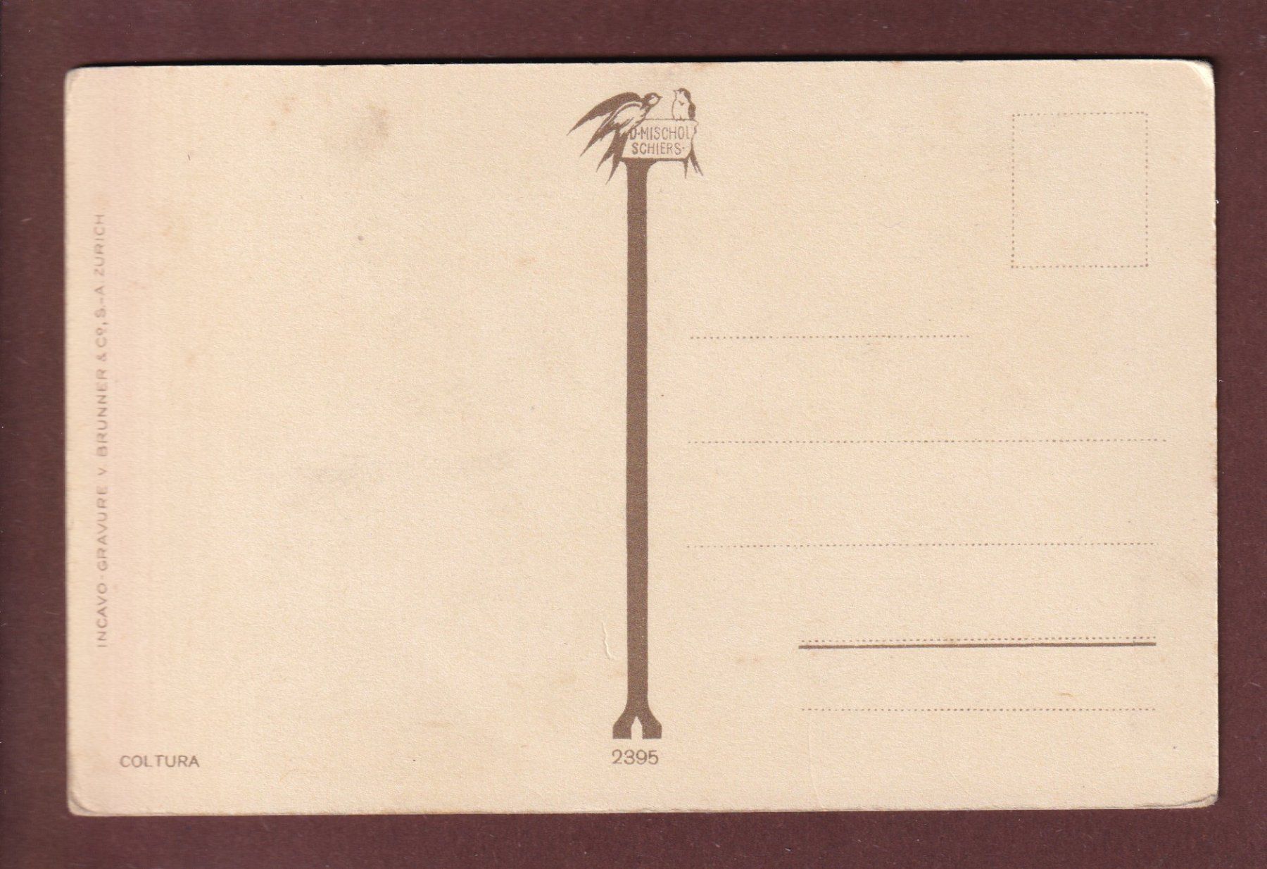 Cartoline postali: COLTURA – Usato da Pully venduto da nicecards 1