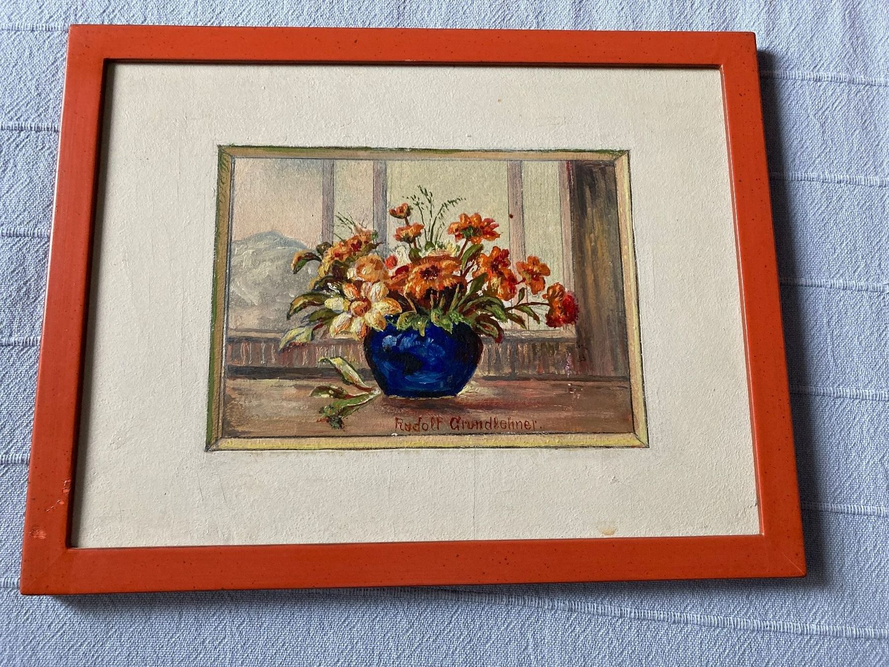 Gemälde: Rudolf Grundlehner - Stillleben mit Blumen – Gebraucht aus Zürich von Ralfli