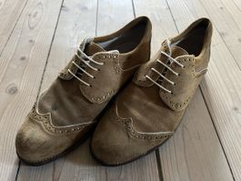 Golfschuhe Brogues Frauen braun Wildleder Grösse 42 gebrauch