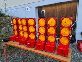 7 Stück TRI-BLITZ Baustellen Sicherheitsleuchte Warnleuchten