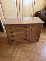 Vintage Kommode / Sideboard Holz mit Glasplatte