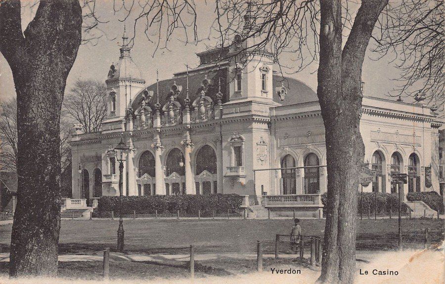Cartoline postali: Yverdon, le Casino, circulée 1908 – Usato da Frauenfeld venduto da POML