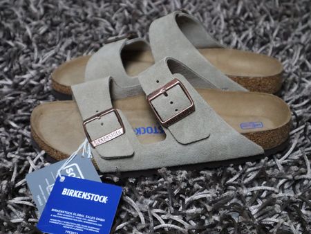 Birkenstock, Arizona Veloursleder, Gr. 39, Softfussbett, NEU