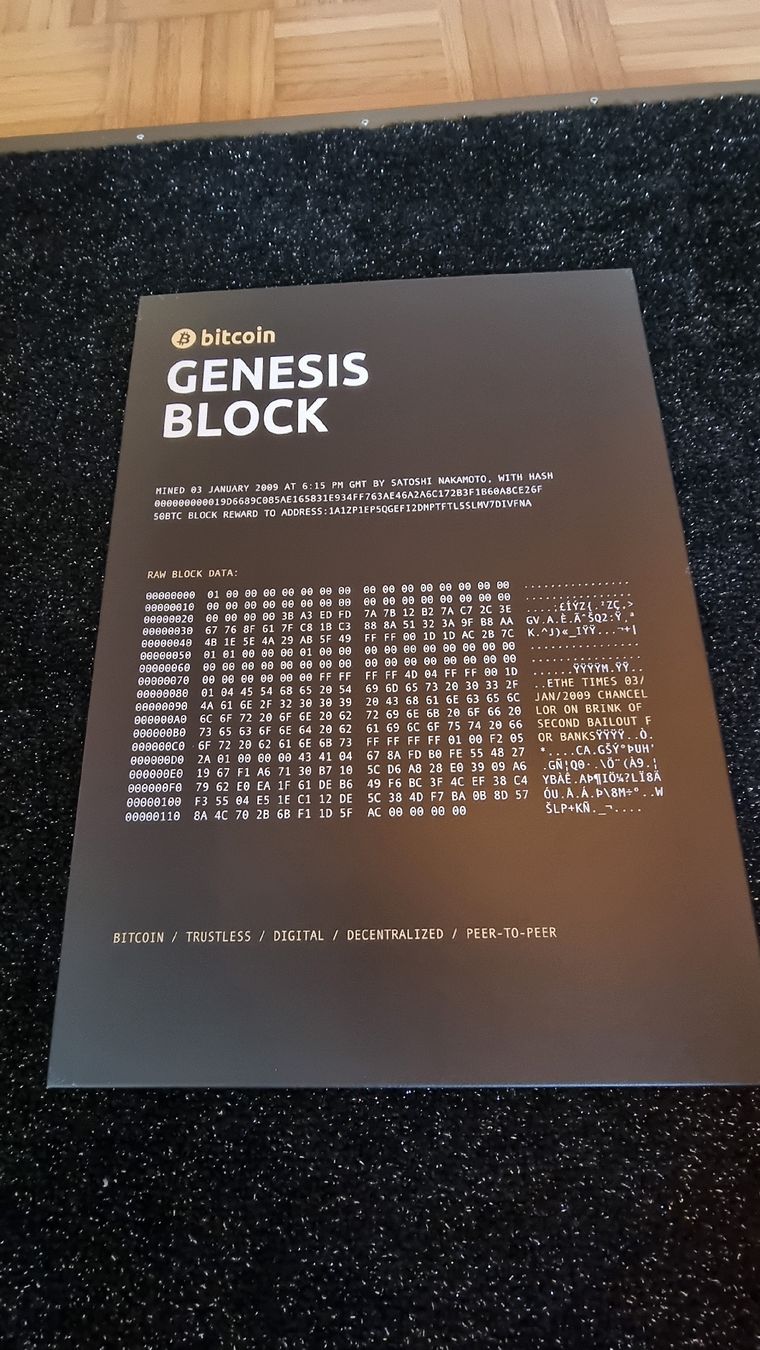 Displate - Bitcoin Genesis Block - Metallposter Neu! (Neu (gemäss ...