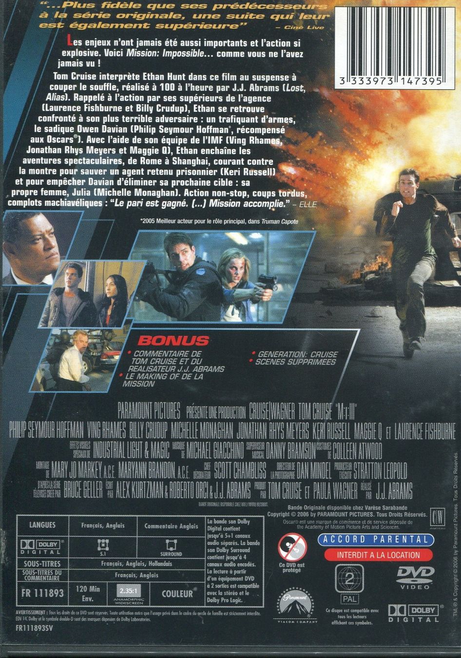 Tous les DVDs: MISSION IMPOSSIBLE  III  -  DVD – D'occasion à Les Avants par soyouz63 1
