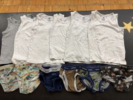 Kinder Unterwäsche 6x Unterhemden/ 6 x Unterhosen Gr. 98/104