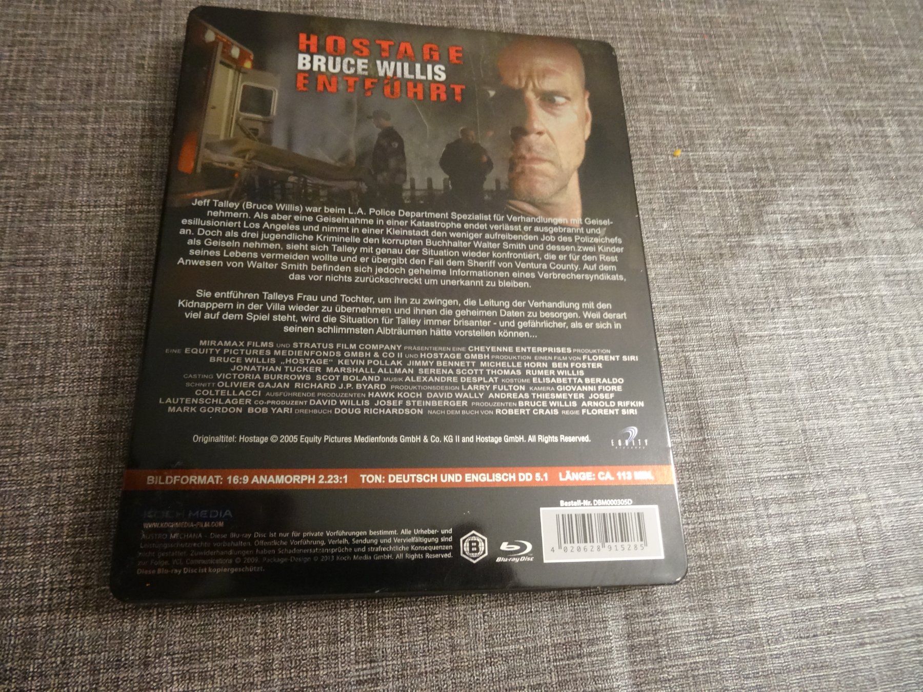 Alle DVDs: Blu-ray Hostage Bruce Willis Entführt Steelbook – Gebraucht aus Olten von Disc-Verkauf 2