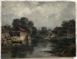 Antikes Gemälde - Öl auf Leinwand sign. M.D. (datiert 1890)