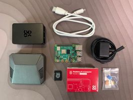 Raspberry Pi 4 Set mit Argon One Gehäuse + Zubehör, 4 GB RAM