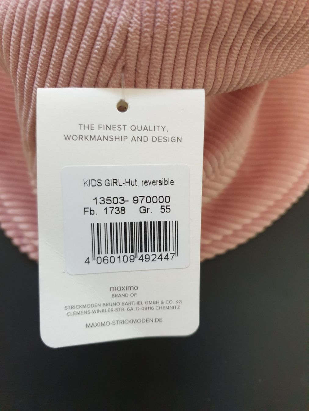 Altro abbigliamento per bambina: Neuer Maximo Winter-Wendehut Mädchen Gr. 55 – Nuovo (secondo la descrizione) da Emmetten venduto da Hornberger 4