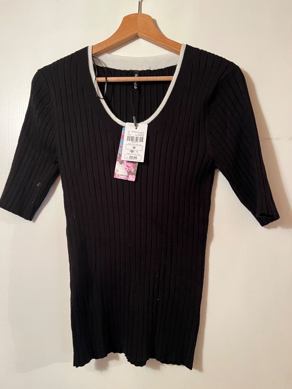 Maglioni & Felpe: Chicoré Pullover schwarz gerippt Grösse M neu – Nuovo e nell'imballaggio originale da Ruggell venduto da Malbuntiger01