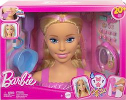 Barbie Styling-Kopf Puppe Blond mit über 20 Zubehörte. JFG81