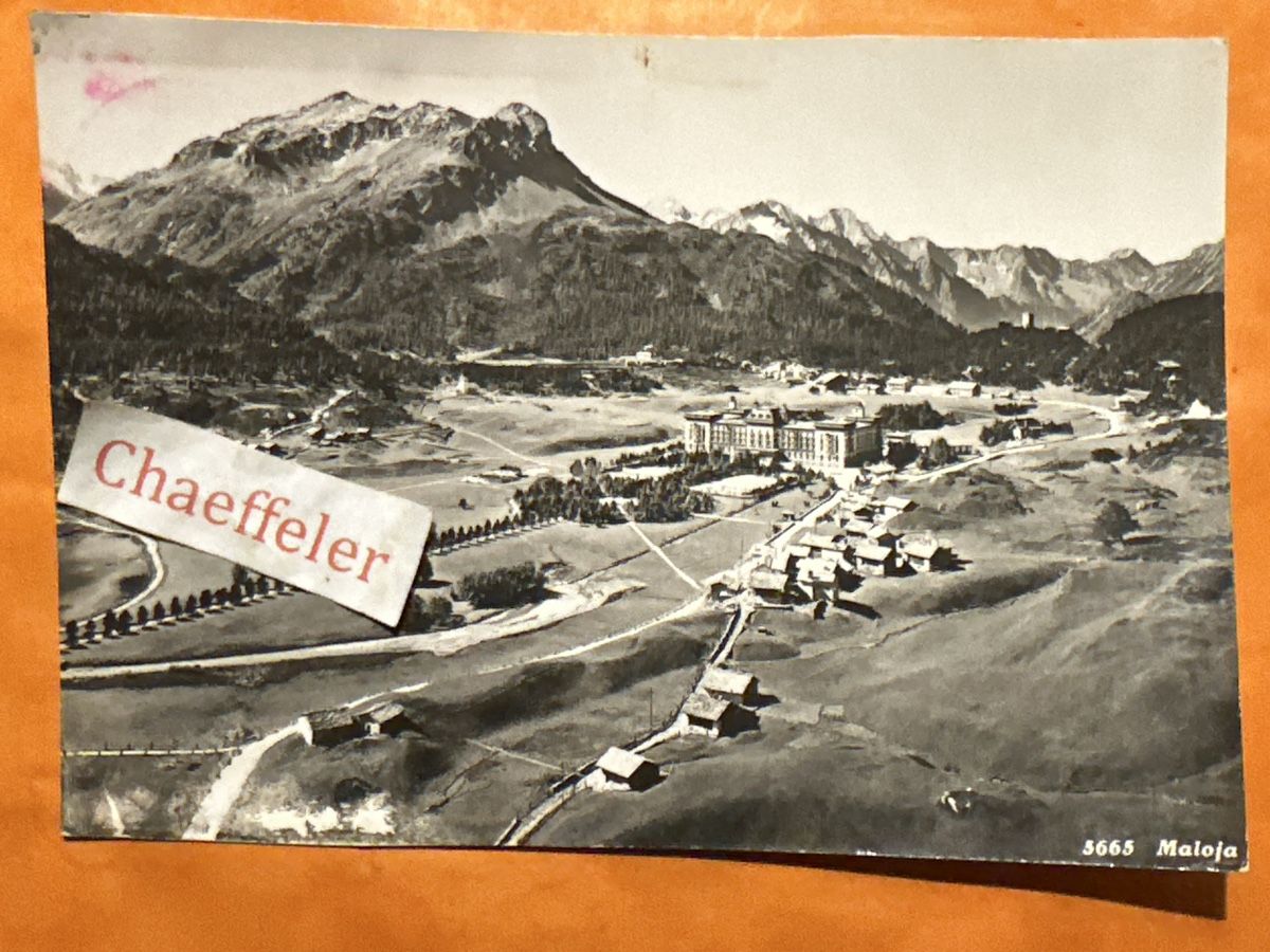 Cartoline postali: 1942 5665  Maloja Engadin – Usato da Zürich venduto da Chaeffeler