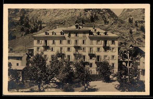 Cartoline postali: AK Zermatt, Hotel Mont Rose – Usato da Berlin venduto da bartko-reher