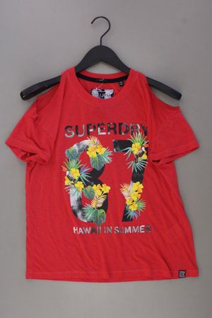 Superdry Printshirt Gr. S Kurzarm rot