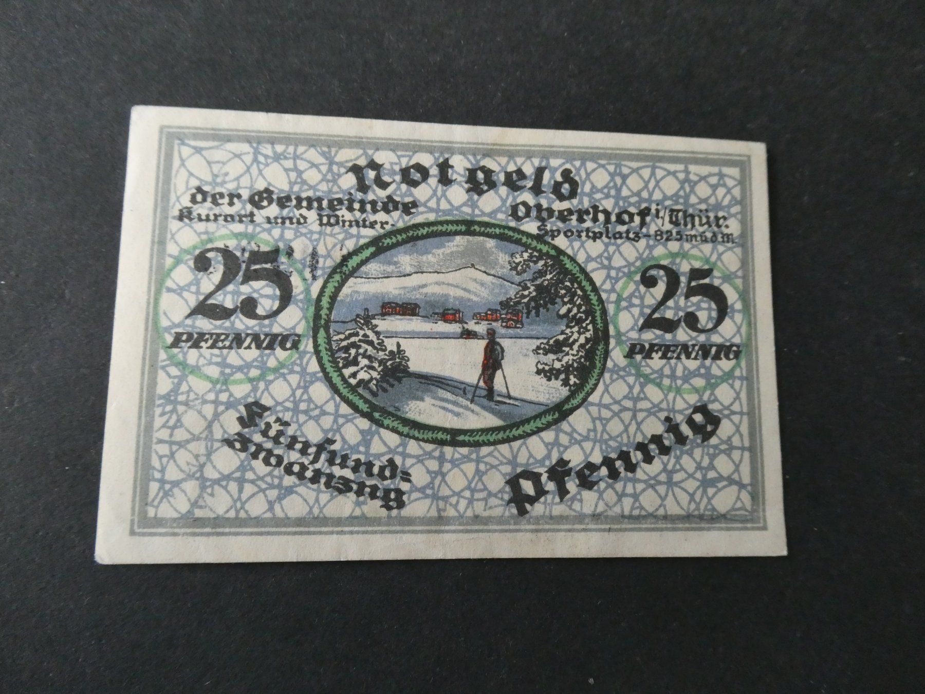 Banknoten: Dt. Reich, Oberhof -  Notgeldschein – Gebraucht aus Hinterforst von Rohusri