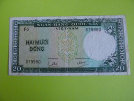 Banknote Vietnam 20 Dong, Top Zustand