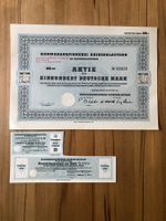 Aktie 1953 – Kammgarnspinnerei Kaiserslautern – 100 DM – Top