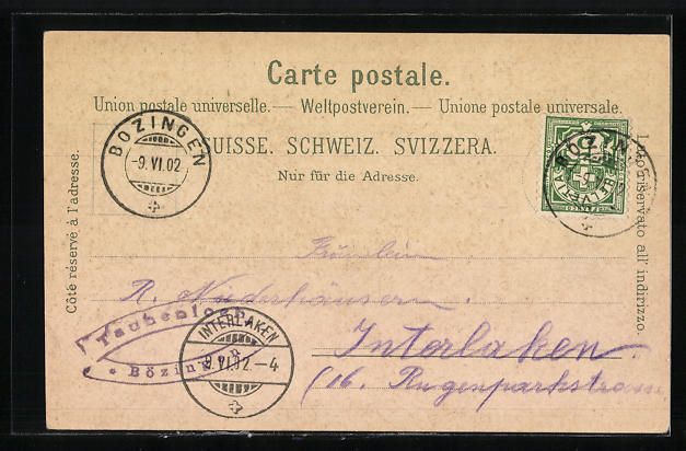 Cartoline postali: Litho Taubenloch b. Biel, Ortspartie – Usato da Berlin venduto da bartko-reher 1