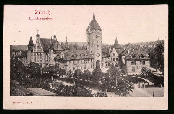 Cartes postales: Relief-AK Zürich, Landesmuseum – D'occasion à Berlin par bartko-reher
